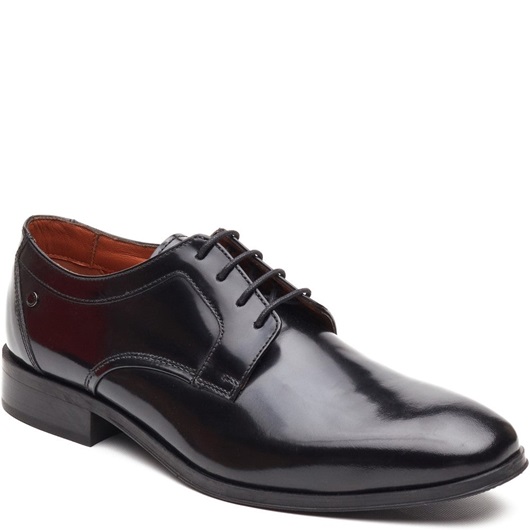 Dome Lace Up Black Hi Shine - Base London