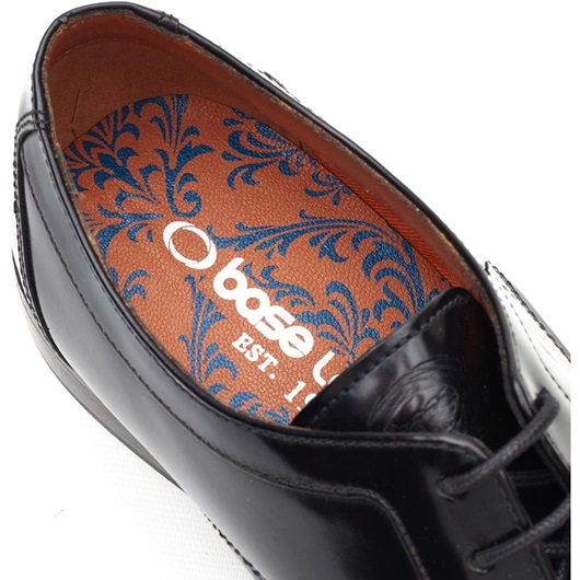 Dome Lace Up Black Hi Shine - Base London