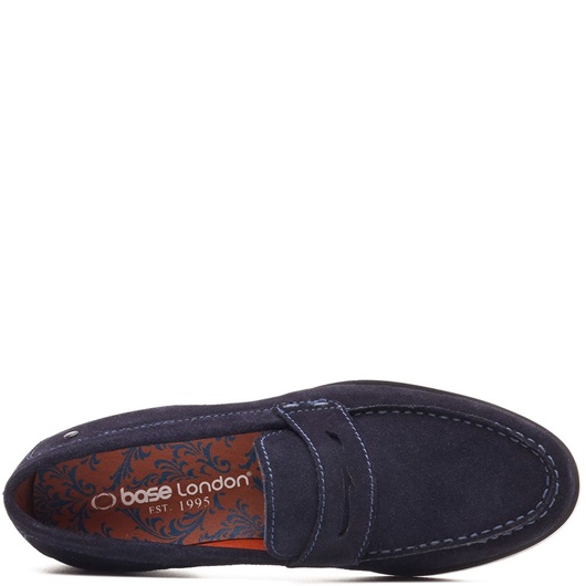 Slate Penny Loafer	Navy - Base London