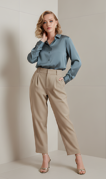 Pure Silk Dark Green Ženska Košulja